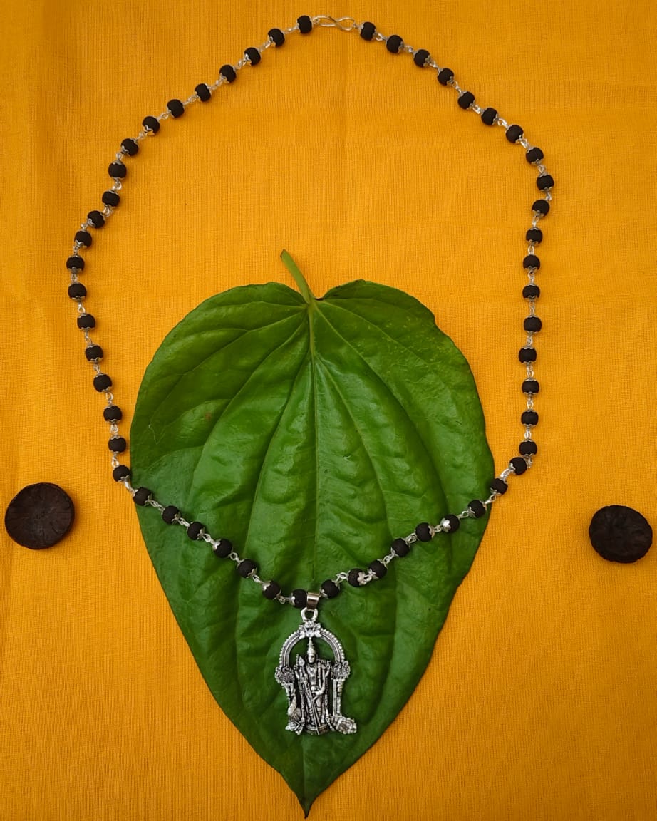 Karungali Mala with Murugan Locket