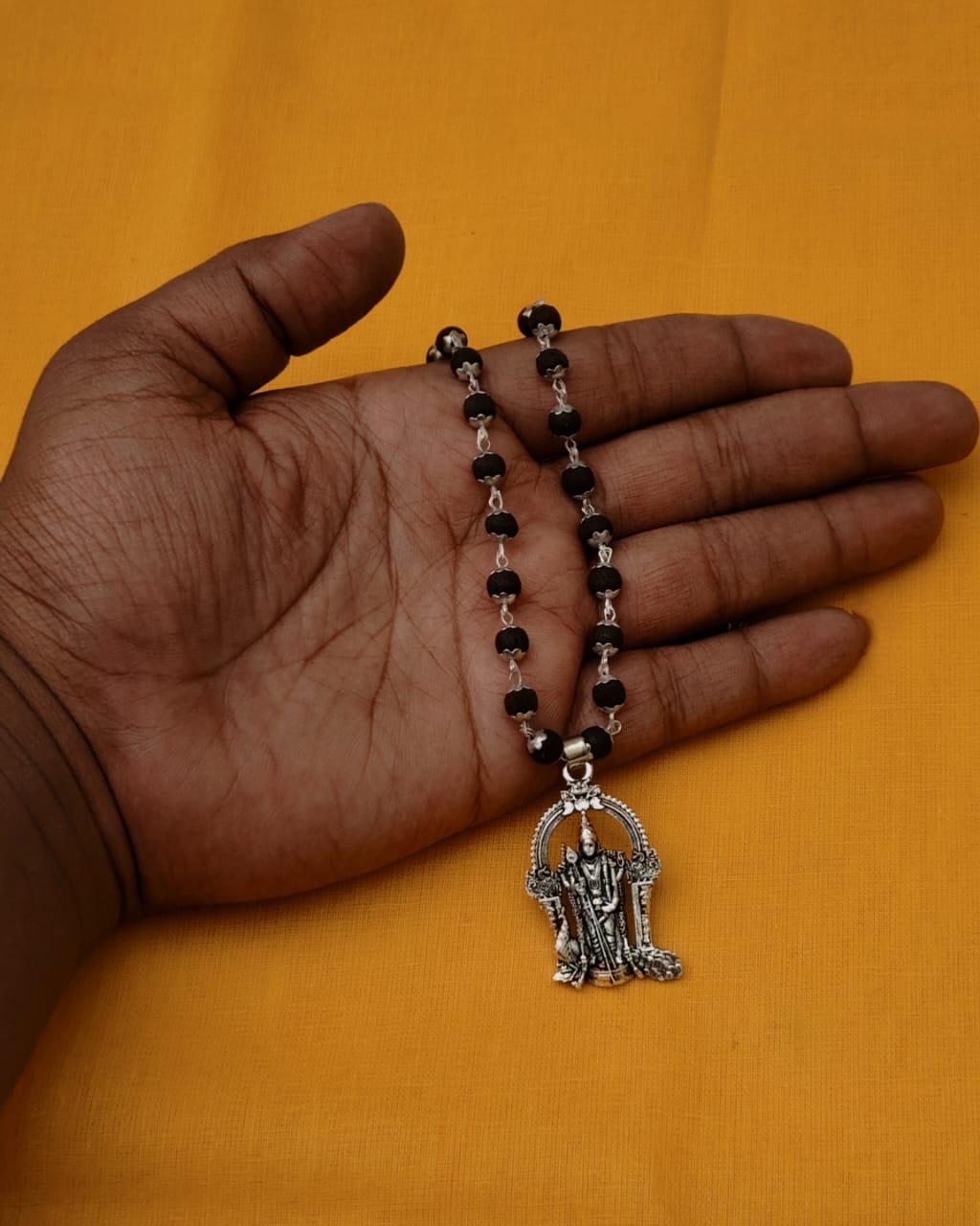 Karungali Mala with Murugan Locket